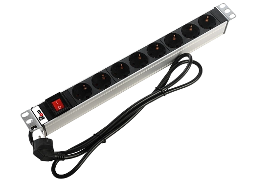 Блок розеток 19", 8 розеток ЦМО R-16-8S-V-440-1.8