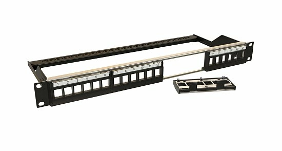 Модульная патч-панель 19" Hyperline PPBL6-19-24-RM 1U 24 порта
