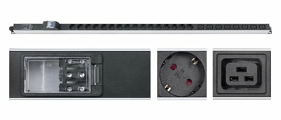 Блок розеток  19"  32А Cabeus PDU-32-16S-8C19-B-T 24 розетки