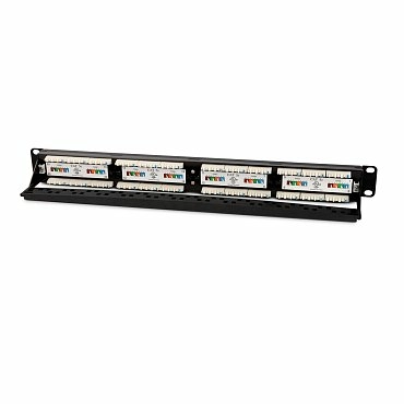 Патч-панель 19" Кат.5е Hyperline PP2A-19-24S-8P8C-C5E-110 1U 24 порта
