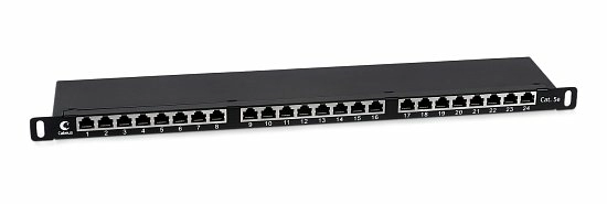 Патч-панель 19" Кат.5е Cabeus PLHD-24-Cat.5e-SH-Dual-0,5U 0.5U 24 порта