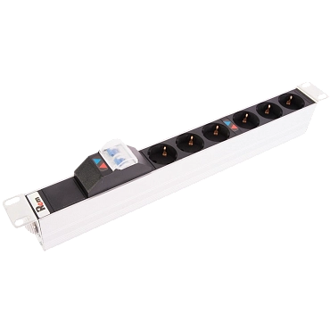 Блок розеток 19", 6 розеток ЦМО R-32-6S-A-440-K