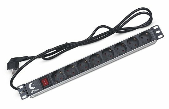 Блок розеток  19"  16А Cabeus PDU-8P-2EU 8 розеток