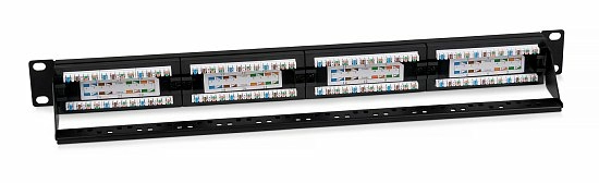 Патч-панель 19" Кат.5е Cabeus PLAN-24-Cat.5e-Dual IDC 1U 24 порта