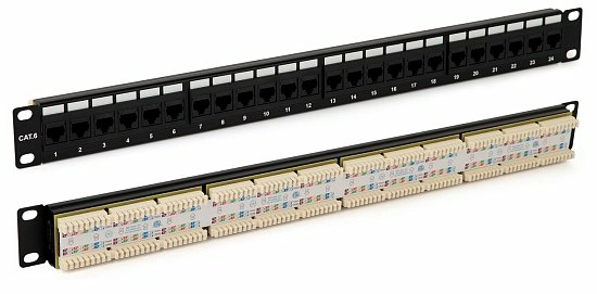 Патч-панель 19" Кат.6 Hyperline PP3-19-48-8P8C-C6-110D 2U 48 портов