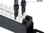 Патч-панель 19" Кат.6а Cabeus PLHD-24-Cat.6a-Dual-180-0,5U 0.5U 24 порта