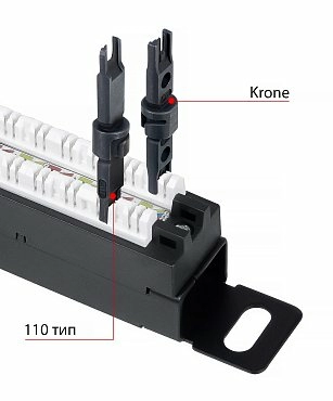 Патч-панель 19" Кат.6а Cabeus PLHD-24-Cat.6a-Dual-180-0,5U 0.5U 24 порта