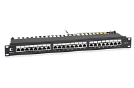 Патч-панель 19" Кат.6 Cabeus PL-24-Cat.6-SH-Dual IDC 1U 24 порта