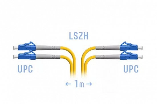Патчкорд LC-LC/UPC, SM, Duplex 1 метр