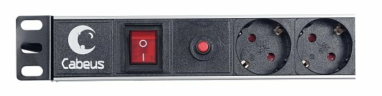 Блок розеток  19"  16А Cabeus PDU-6P-F-2EU 6 розеток