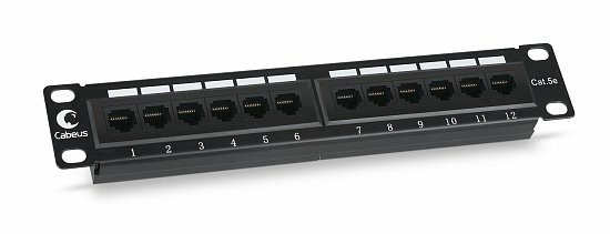 Патч-панель 10" Кат.5е Cabeus PL-12-Cat.5e 10 1U 12 портов