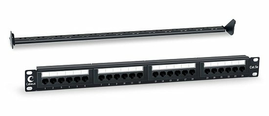 Патч-панель 19" Кат.5е Cabeus PL-24-Cat.5e-Dual 1U 24 порта
