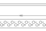 Модульная патч-панель BNC 19" Hyperline PPBL-BNC-19-24BNC 1U 24 порта