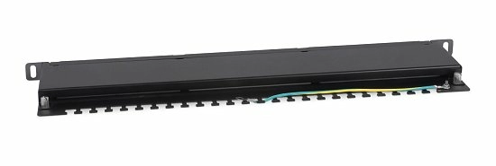 Патч-панель 19" Кат.6а Cabeus PLHD-24-Cat.6a-SH-Dual-0,5U 0.5U 24 порта