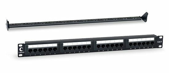 Патч-панель 19" Кат.6 Cabeus PL-24-Cat.6-Dual 1U 24 порта