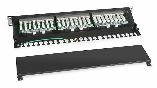 Патч-панель 19" Кат.6 Cabeus PL-24-Cat.6-SH-Dual IDC 1U 24 порта