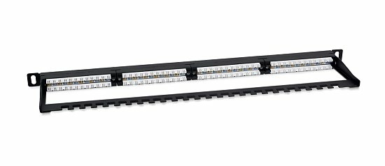 Патч-панель 19" Кат.6 Cabeus PLHD-24-Cat.6-Dual-180-0,5U 0.5U 24 порта
