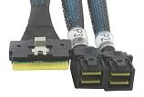 Кабель Slimline SASx8 (SFF8654) to 2*SAS HD x4 (SFF8643) NVMe