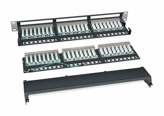 Патч-панель 19" Кат.6 Cabeus PLHD-48-Cat.6-SH-Dual IDC-1U 1U 48 портов