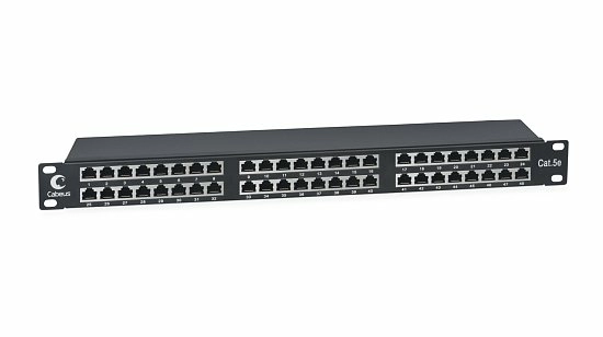 Патч-панель 19" Кат.5е Cabeus PLHD-48-Cat.5e-SH-Dual IDC-1U 1U 48 портов
