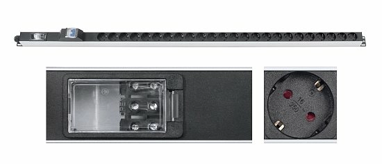 Блок розеток  19"  32А Cabeus PDU-32-24S-B-T 24 розетки