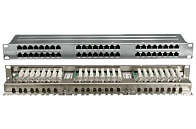 Патч-панель 19" Кат.5е Hyperline PPHD-19-48-8P8C-C5E-SH-110D 1U 48 портов