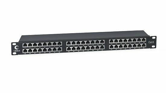 Патч-панель 19" Кат.6 Cabeus PLHD-48-Cat.6-SH-Dual IDC-1U 1U 48 портов