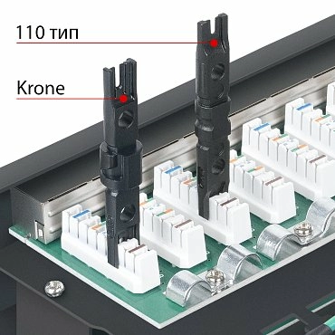 Патч-панель 19" Кат.6 Cabeus PLHD-48-Cat.6-SH-Dual IDC-1U 1U 48 портов