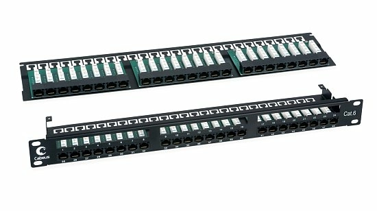 Патч-панель 19" Кат.6 Cabeus PLHD-48-Cat.6-Dual 1U 48 портов