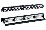 Патч-панель 19" Кат.6 Hyperline PP2A-19-24S-8P8C-C6-110 1U 24 порта