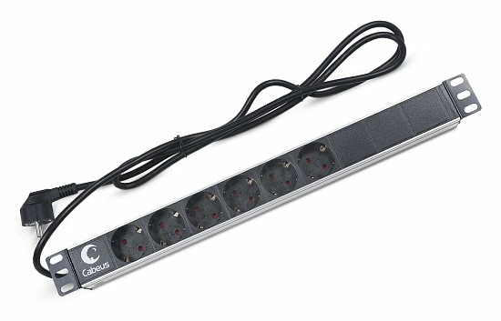 Блок розеток  19"  16А Cabeus PDU-6P-2EU 6 розеток