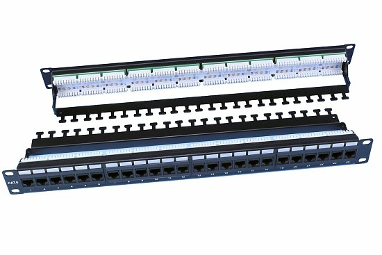 Патч-панель 19" Кат.6 Hyperline PP3-19-24-8P8C-C6-110D 1U 24 порта