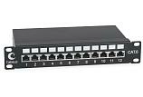 Патч-панель 10" Кат.6 Cabeus PL-12-Cat.6 10"-SH-Dual 1U 12 портов