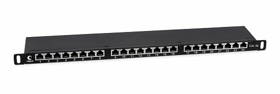 Патч-панель 19" Кат.6а Cabeus PLHD-24-Cat.6a-SH-Dual-0,5U 0.5U 24 порта