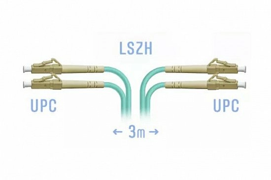 Патчкорд оптический LC/UPC MM Duplex 3 метра