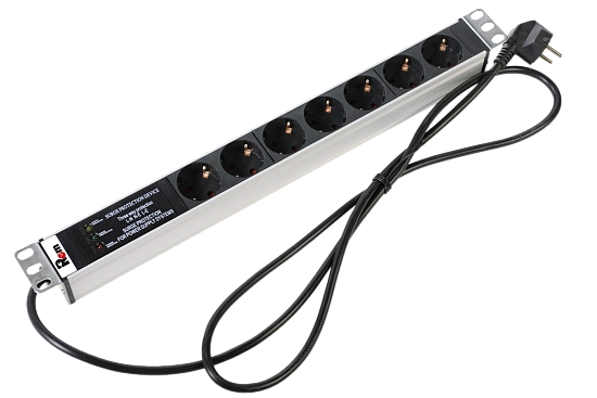 Блок розеток 19", 7 розеток ЦМО R-16-7S-FI-440-1.8