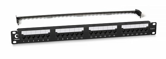 Патч-панель 19" Кат.6 Cabeus PL2-24-Cat.6-Dual 1U 24 порта