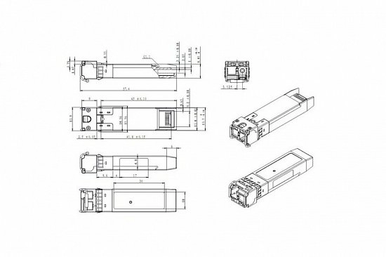 Модуль оптический SFP+ WDM дальность до 3км (5dB), 1330нм