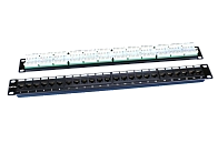 Патч-панель 19" Кат.5е Hyperline PP3-19-24-8P8C-C5E-110D 1U 24 порта