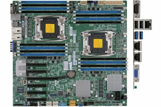 Материнская плата Supermicro X10DRH-i (2xLGA2011-3, 16xDDR4, Raid 6gb/s)