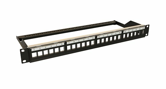 Модульная патч-панель 19" Hyperline PPBL6-19-24-RM 1U 24 порта