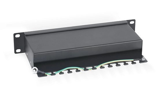 Патч-панель 10" Кат.6 Cabeus PL-12-Cat.6 10"-SH-Dual 1U 12 портов