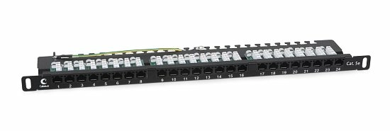 Патч-панель 19" Кат.5е Cabeus PLHD-24-Cat.5e-Dual-90-0,5U 0.5U 24 порта