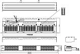 Патч-панель 19" Кат.6 Hyperline PPHD-19-48-8P8C-C6-SH-110D 1U 48 портов