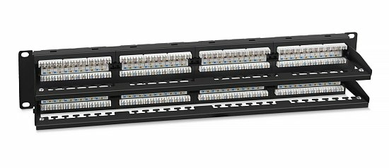 Патч-панель 19" Кат.6 Cabeus PL2-48-Cat.6-Dual 2U 48 портов