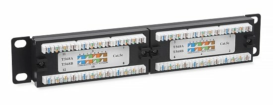 Патч-панель 10" Кат.5е Cabeus PL-12-Cat.5e 10 1U 12 портов