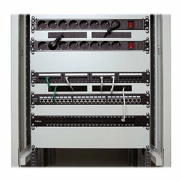 Патч-панель 19" Кат.6а Cabeus PL-48-Cat.6A-Dual 2U 48 портов