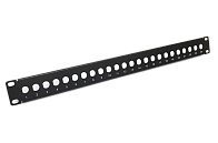 Модульная патч-панель BNC 19" Hyperline PPBL-BNC-19-24BNC 1U 24 порта