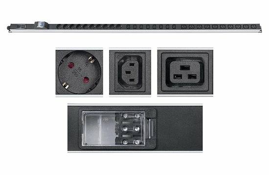 Блок розеток  19"  32А Cabeus PDU-32-10S-10C19-8C13-B-T 28 розеток