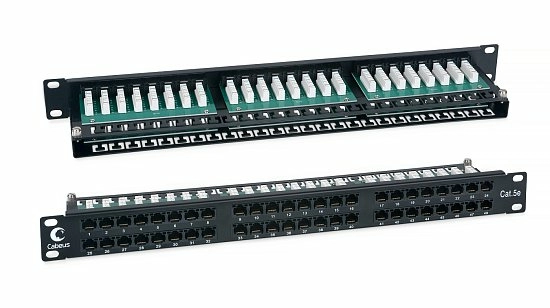 Патч-панель 19" Кат.5е Cabeus PLHD-48-Cat.5e-Dual 1U 48 портов